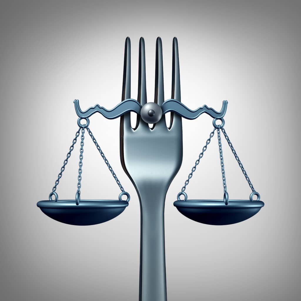 Food,Law,And,Legal,Regulations,Concept,With,A,Kitchen,Fork